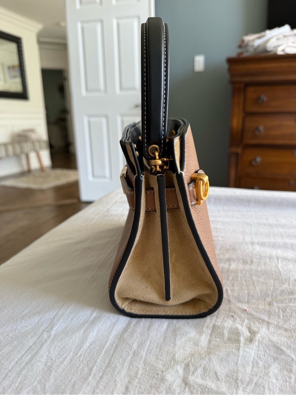 Tory Burch Petite Lee Radziwill bag Leather Top-Handle - Picture 4 of 9